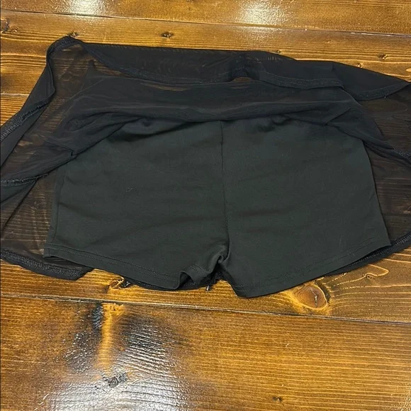 Women's Small Varsity Spirit Cheer Black Athletic Skirt With Shorts Built In - Picture 5 of 5